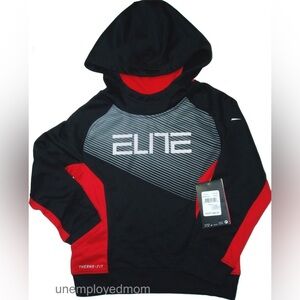 Nike Hoodie Boys Therma Fit Elite Jacket Sports Athletic Wear Sweater Coat Red